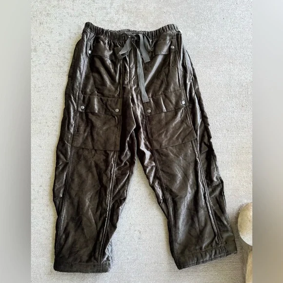 Free People skip a beat utility pants straight leg washed black NWT